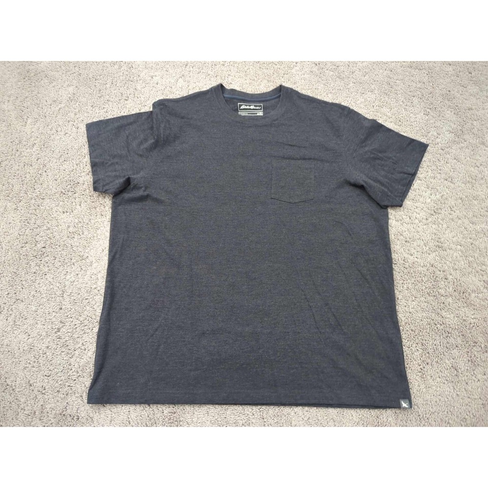 Eddie Bauer T Shirt Mens 2XL Black Crew Neck Short Sleeve Legendwash Casual